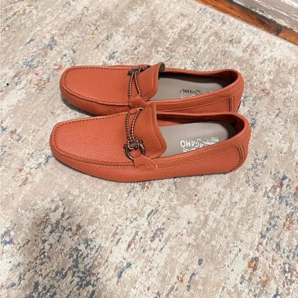 Salvatore Ferragamo Men's Burnt Orange Loafers